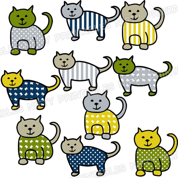 cat clip art etsy - photo #39