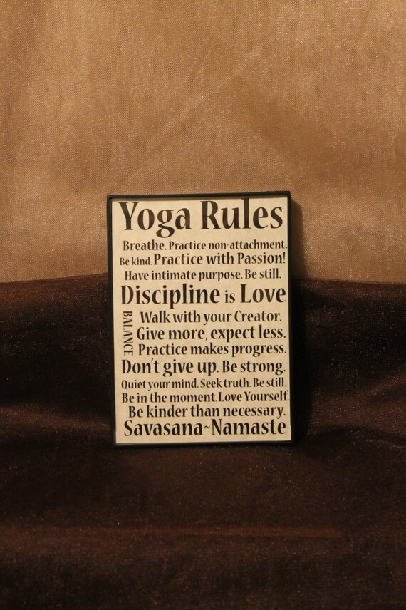 items similar to inspirational life signs quot yoga rules items similar to inspirational life signs quot yoga rules