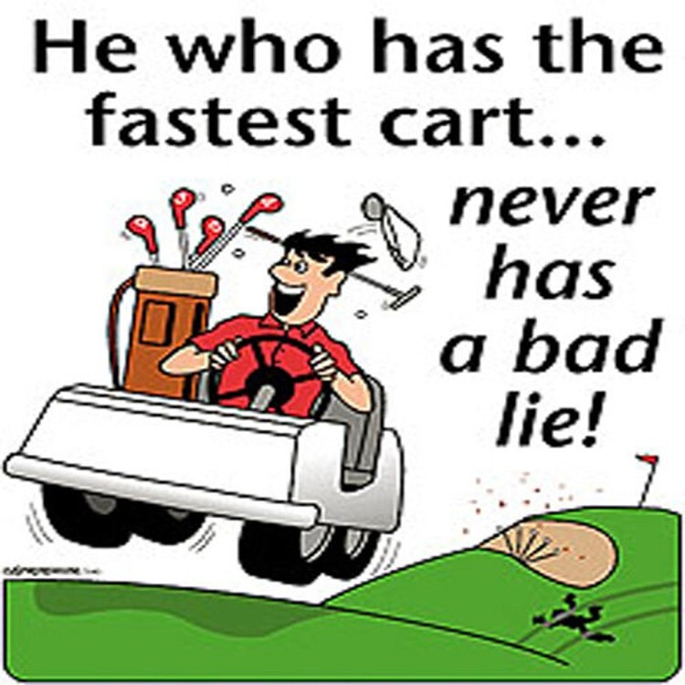 Fastest golf cart humor on white T shirt by UltimateGraphix