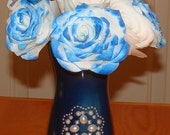 Items similar to Neutrals- Gray, blue, sand, white Paper Flower Floral