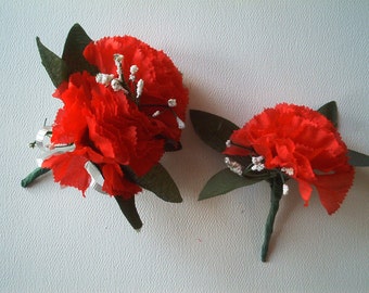 Popular items for red carnation on Etsy