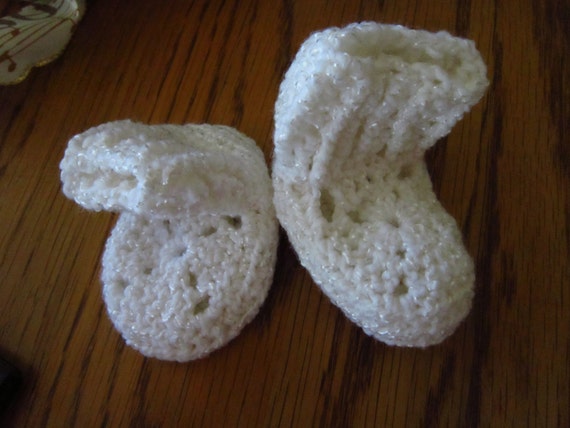 Beautiful Crocheted Granny Square Baby Booties