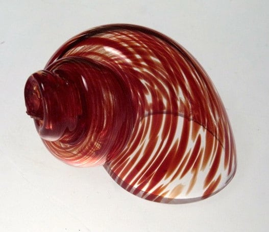 Handblown glass shell for hermit crab. Live crab not included.