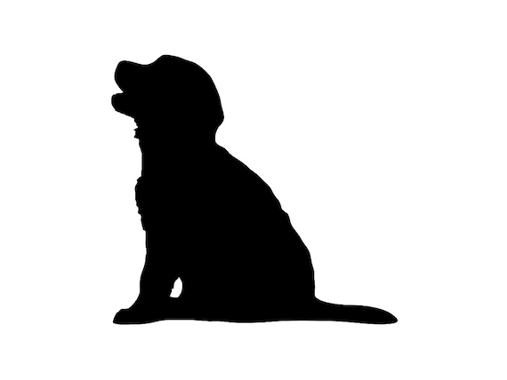 Golden Retriever Puppy Dog Breed Silhouette Custom Die Cut