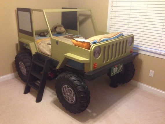 Wood army jeep toddler bed #3