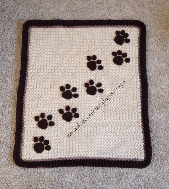 Items similar to Paw Print Blanket on Etsy