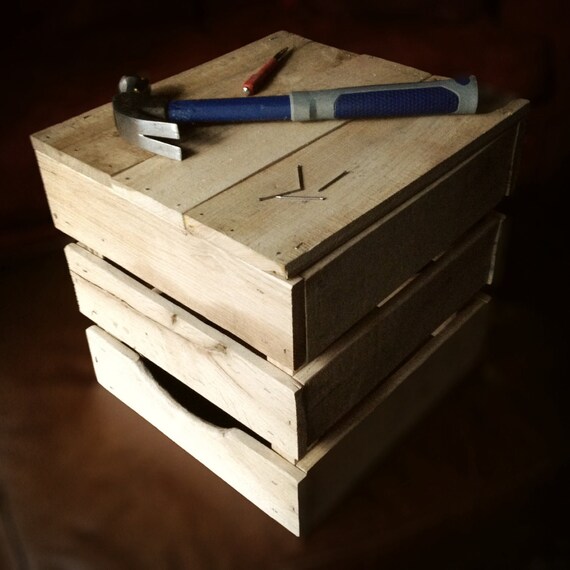 Items similar to DIY Rustic Wooden Crate Kit from Reclaimed Wood on Etsy