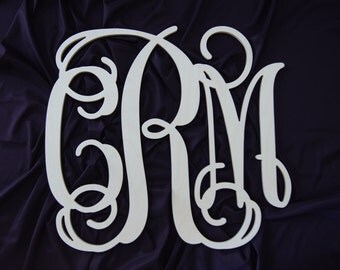 18 inch Wood letter monogram wall decor monogram nursery decor UNPAINTED