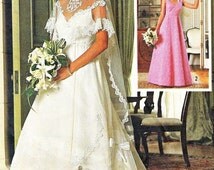 wedding dress with cape pattern