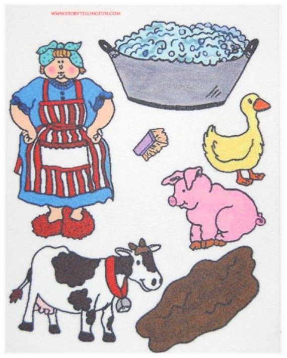 Mrs. Wishy Washy Felt / Flannel Board Set