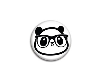 Diego the Nerdy Panda Pinback Button