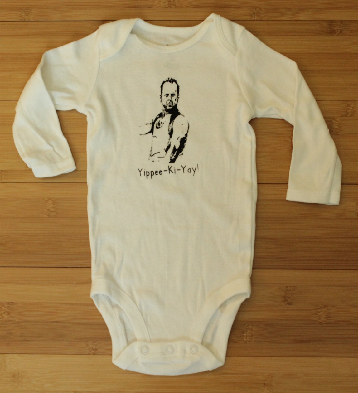 Die Hard Bruce Willis Baby bodysuit Must See. Color/Sleeve