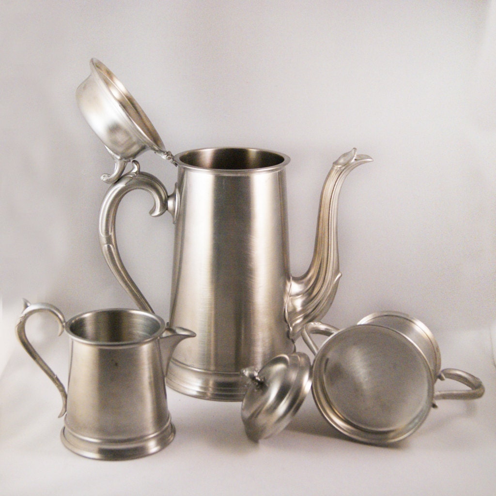 Vintage Eales English Pewter Tea Set by HeirloomAddict on Etsy