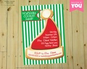 Christmas SUGAR COOKIE Invitation - Personalized DIY Printable Santa Hat Invite // Christmas Party // Christmas Card // Cookie Exchange Il_170x135