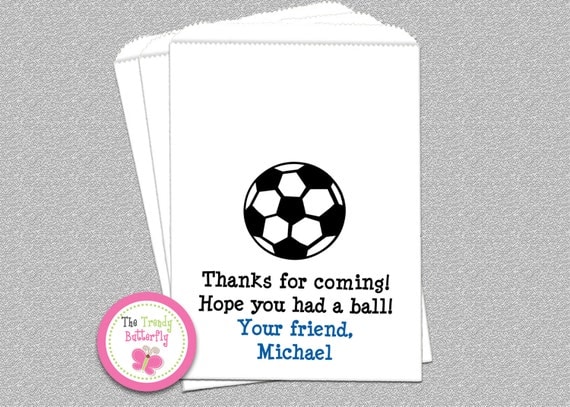 Soccer Party Favor , Soccer Candy Bags, Goody Bags, Party Favor Bag, Cookie Bags Set of 24 Il_570xn
