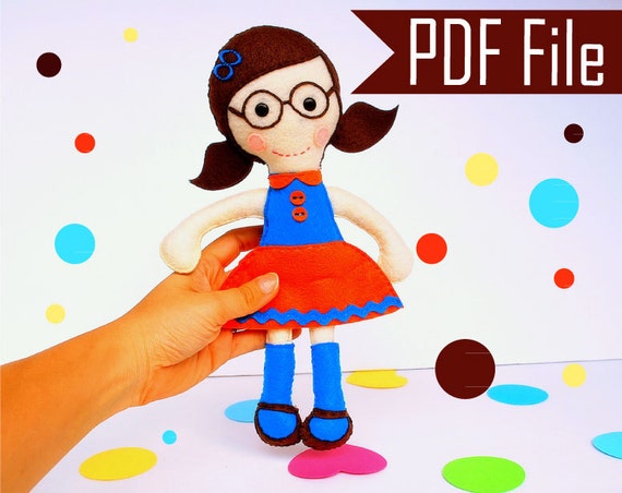 Soft Rag Doll PATTERN, Mary Rag Doll Sewing pattern, Instant Download, Plush, Softie, Rag Doll Pattern Instant Download A800 Il_570xn