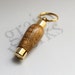 Wood Perfume / Cologne / Aromatherapy Holder Key Chain - Hawaiian Koa with 10kt Gold Accents (Gift Ready)