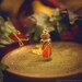 Monarch butterfly pendant terrarium bottle vial