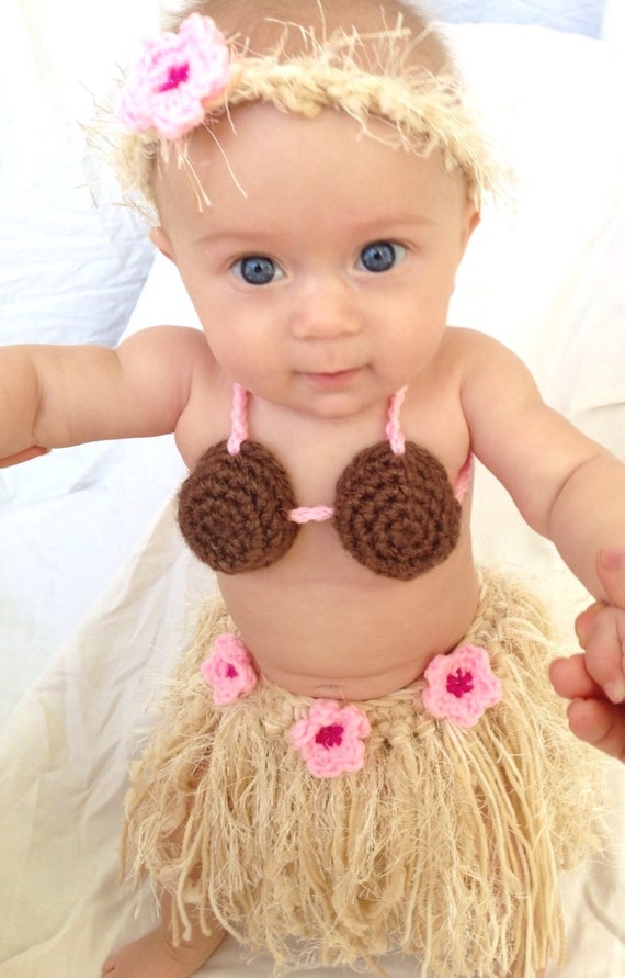 Baby Girl or Toddler Hawaiian HULA Dancer Island Photo Prop
