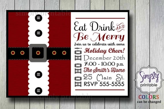 Santa Party Invitation Il_570xn