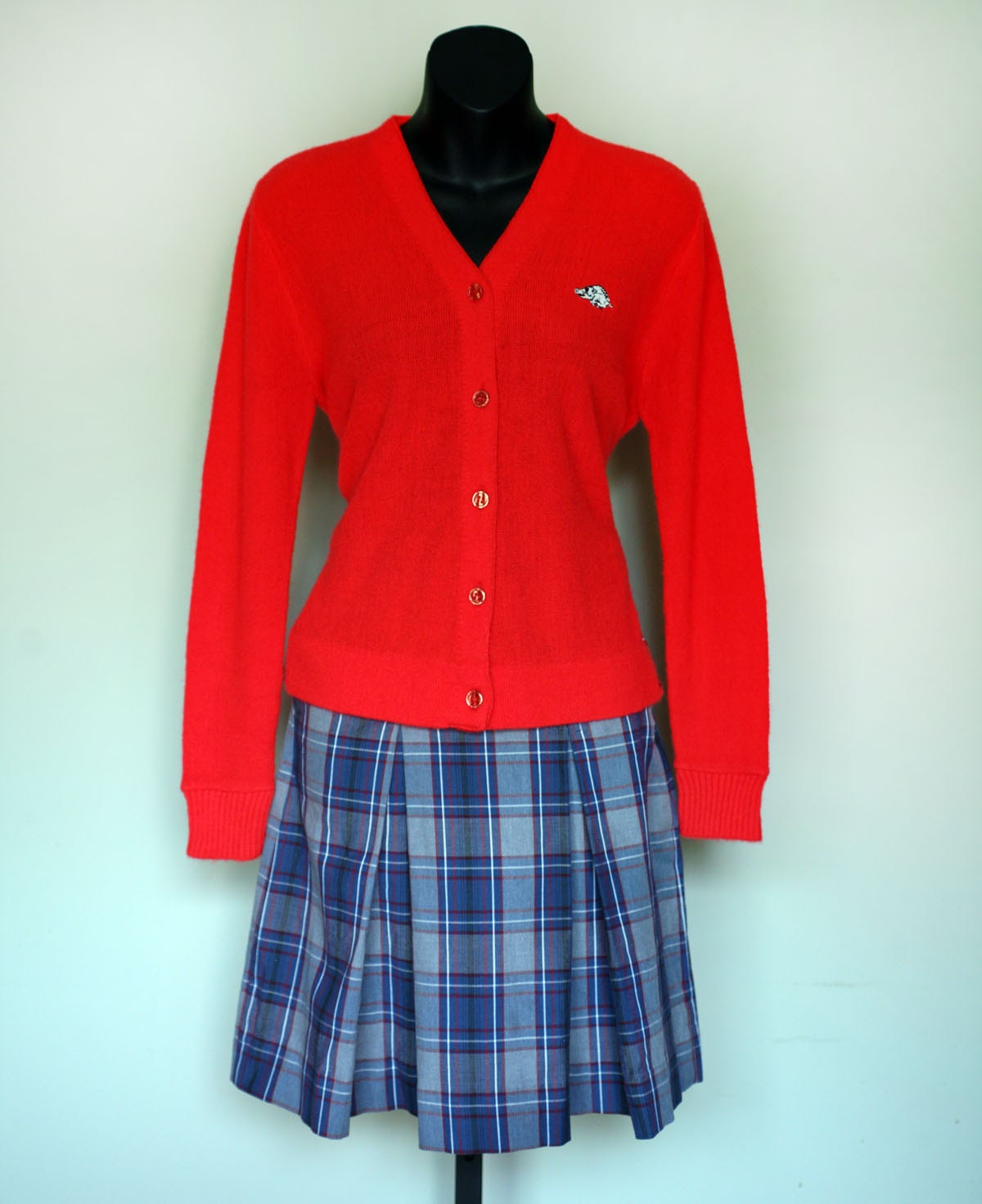 Amazing Vintage Plaid Catholic School Girl Uniform Skirt