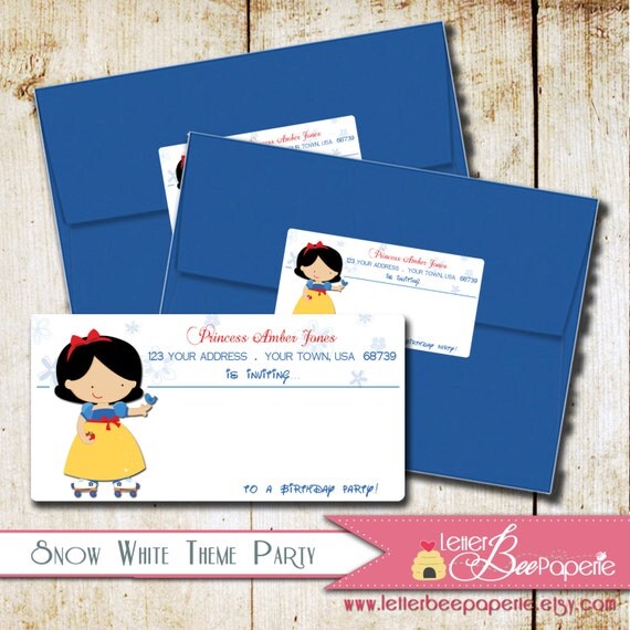Snow White Inspired Address Label Return Address Label DIY