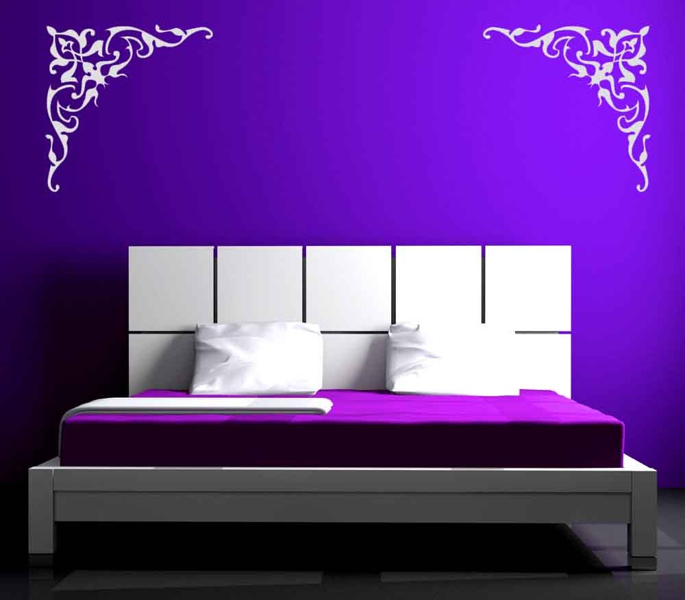 Corner Decal Corner Decor Corner Wall Decal Swirl Decal