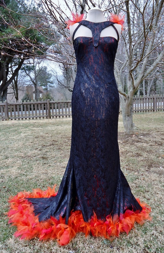 Fire Dress Tribute Parade Chariot Gown Games costume by RetroSewCo