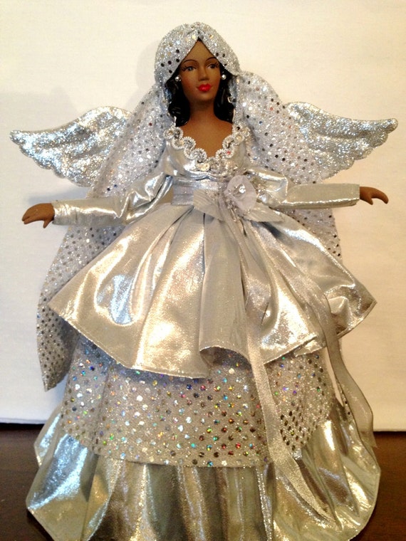 love of expressions victorian Silver Angel Christmas American Tree Top Handcrafted African love of expressions victorian Silver Angel Christmas American Tree Top Handcrafted African