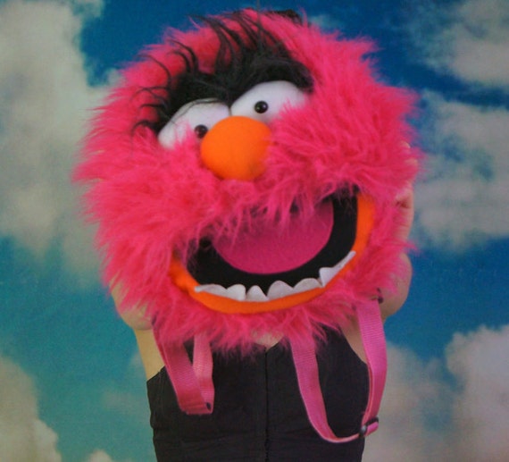 SALE Animal muppets furry baby backpack rave by SidewalkSpectacle