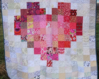 Popular items for hearts quilt on Etsy