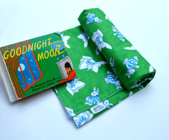 Baby Blanket in Goodnight Moon fabric / 100% cotton
