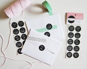 Chalk Art Sticker Sheets - Envelope Seals - Unique Stickers - Chalkboard Stickers - Envelope Sticker - Hand Lettered Stickers