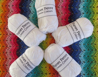 Planet Penny Cotton Club Yarn Pack Of 14 Rainbow Colours