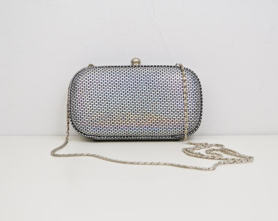 ... shoulder strap club kid grunge iridescent rainbow evening bag purse