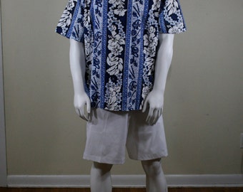 Vintage Hawaiian Shirt, Aloha Shirt, Made in Hawaii, Evergreen Island