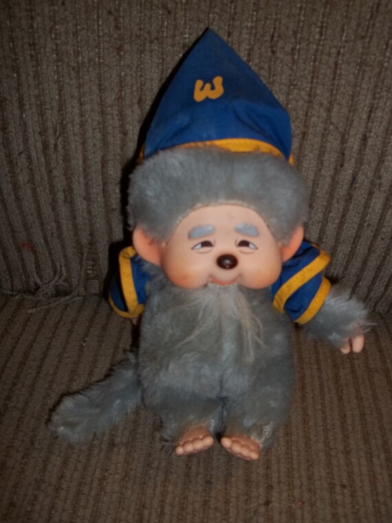 MEGA RARE 8 Plush MONCHHICHI Plush Wizzar Monchichi Doll