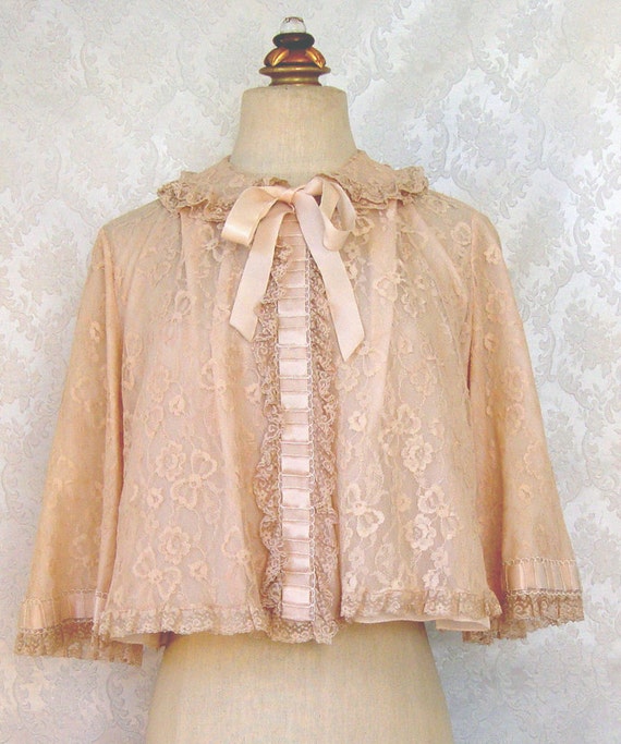 Vintage Lace Bed Jacket