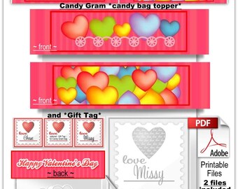 Popular items for candy bag topper on Etsy