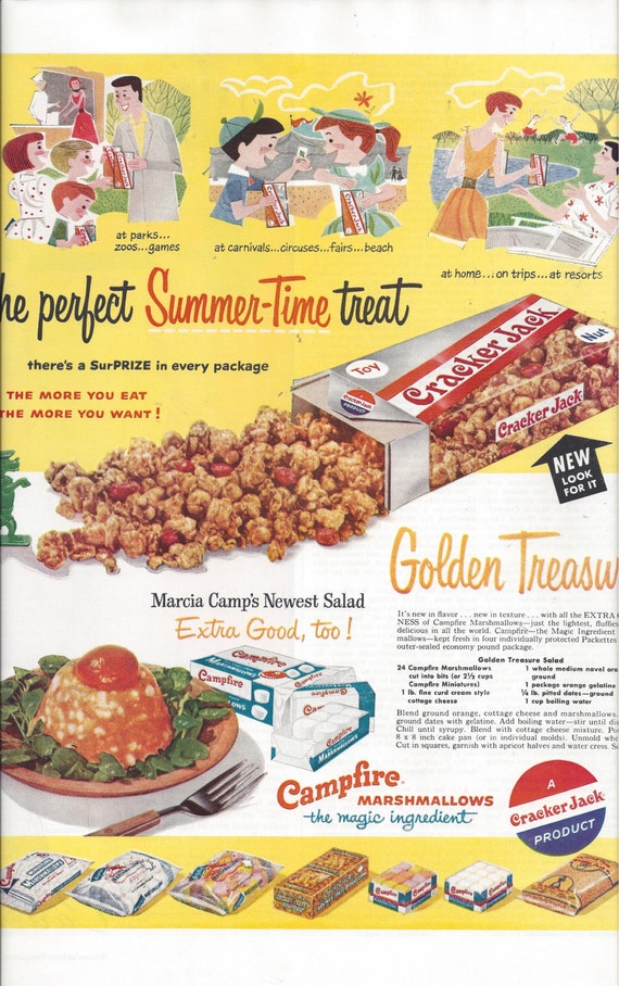 1950s Cracker Jack Ad featuring Marcia Camp's by VictorianWardrobe