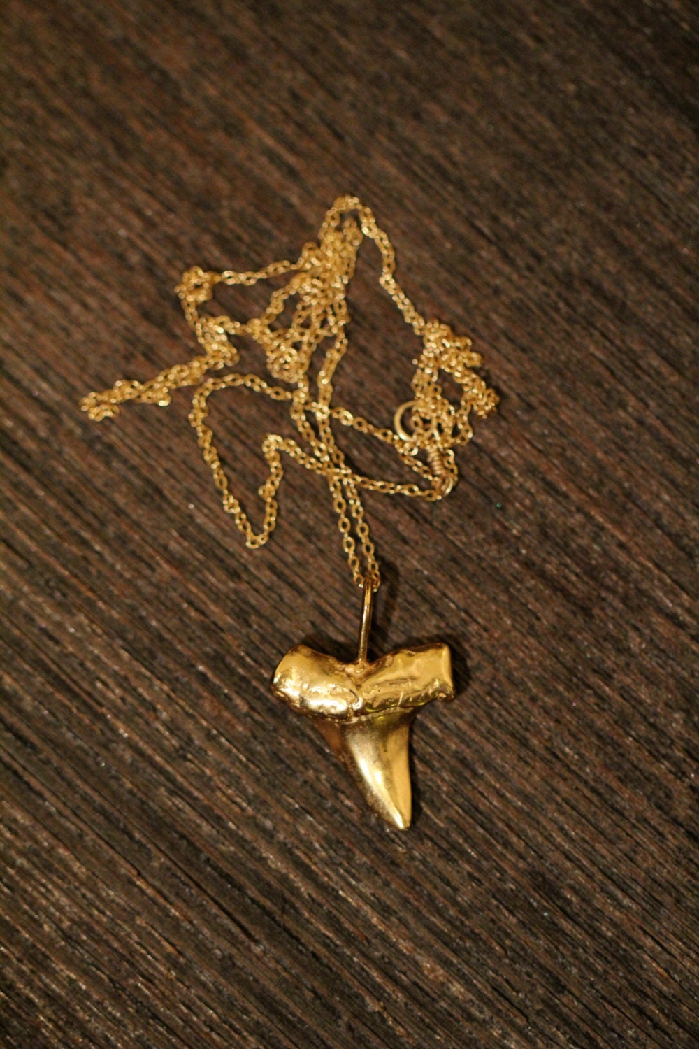 Shark tooth necklace gold shark tooth necklace a 22k gold