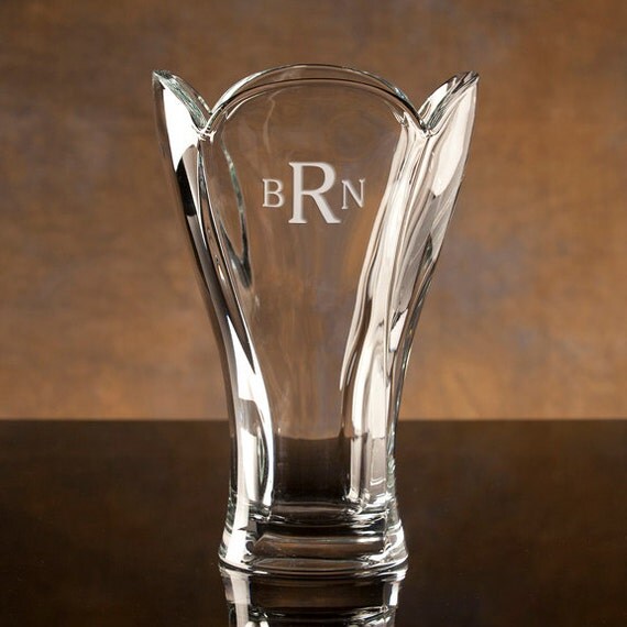 Crystal Vase Large 11 x 7 Makes Grand Statement by AgapeDesignMfg