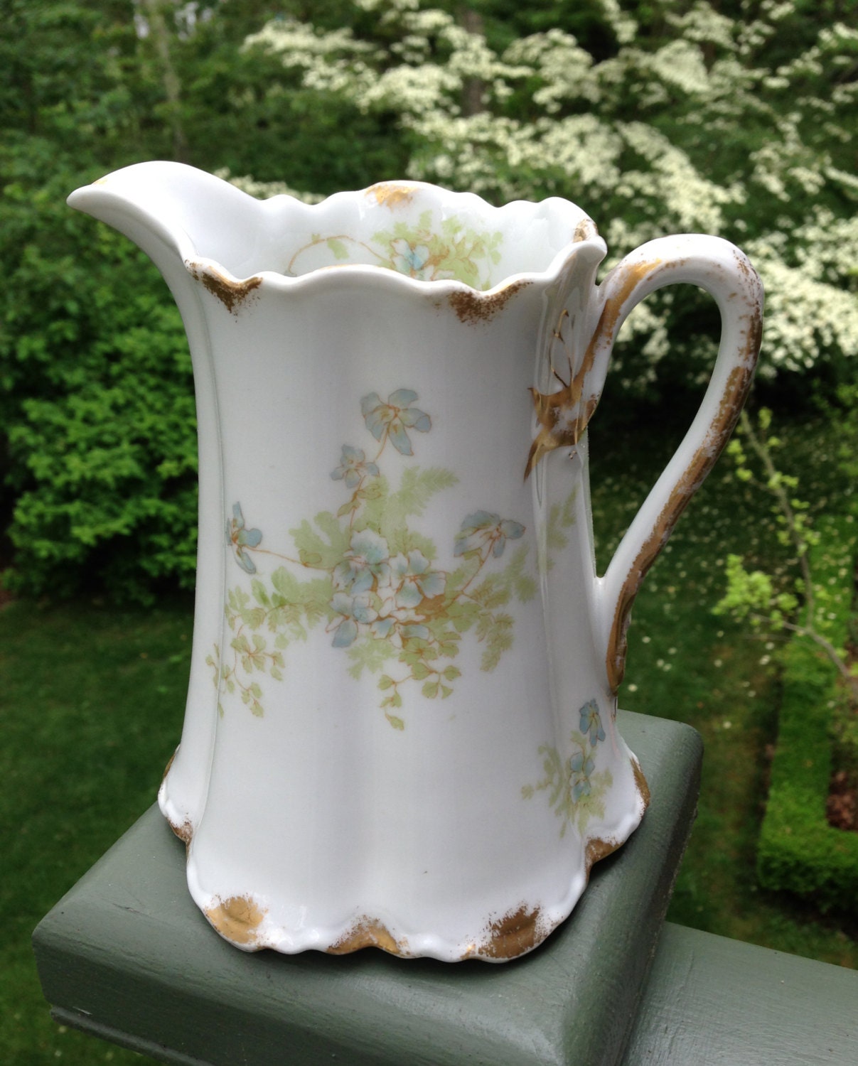 REDUCED Antique Haviland Limoges Pitcher Schleiger 52 R