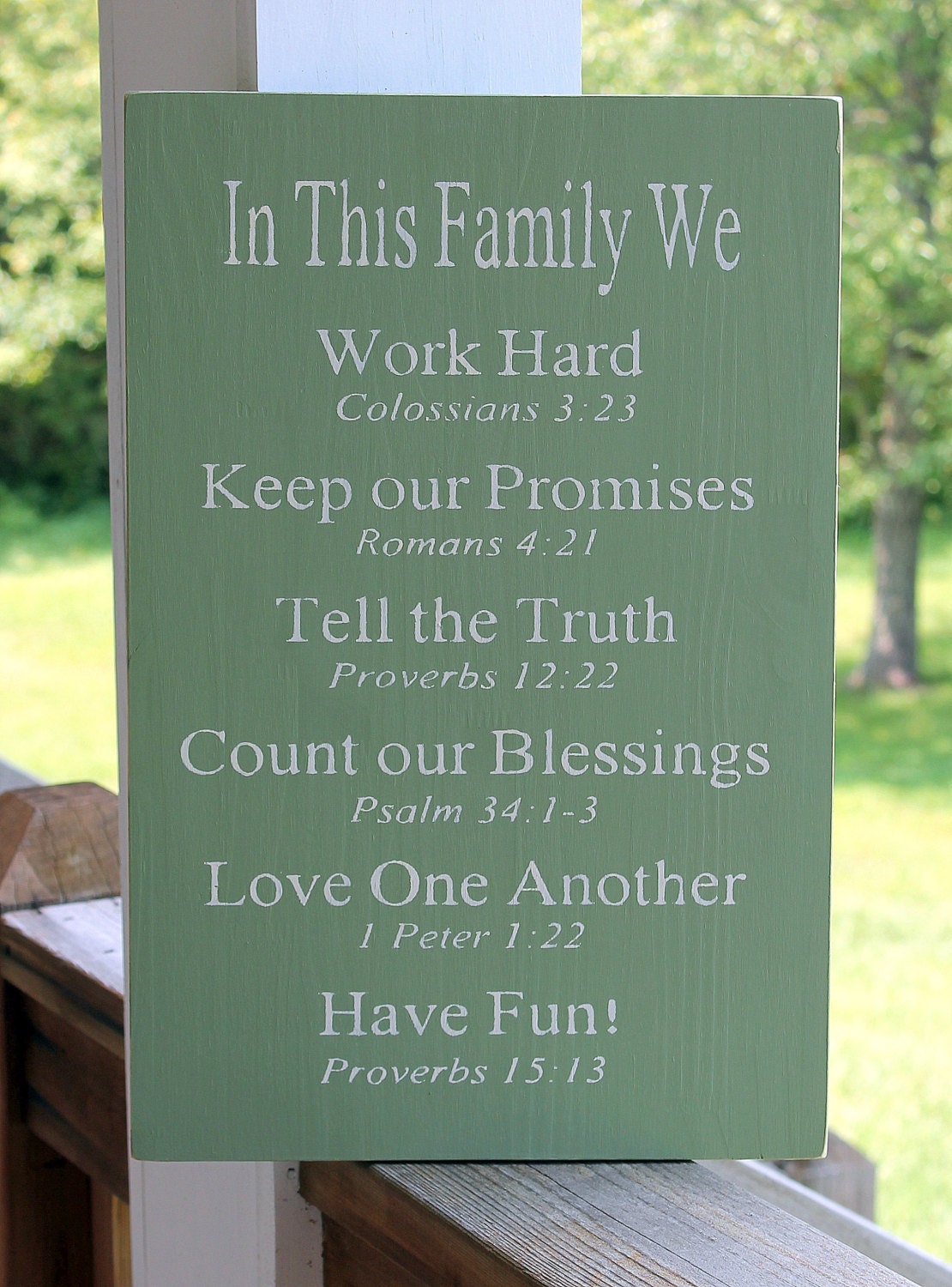 Religious Family Rules Sign Bible Verses Rules Christian