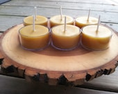 Pure Beeswax tea light candles set of 6 - LightofdayCreations