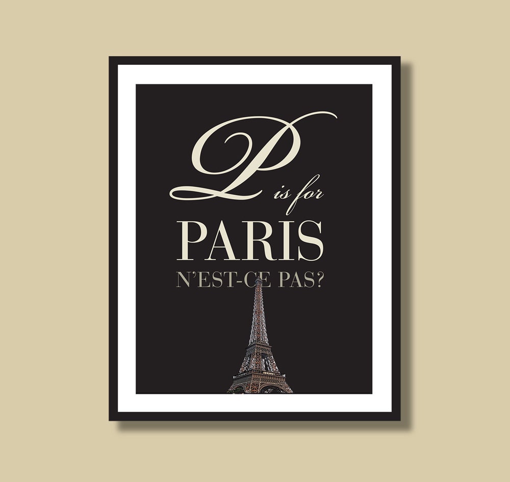 Paris Print French Sayings Eiffel Tower von GalleryintheGarden