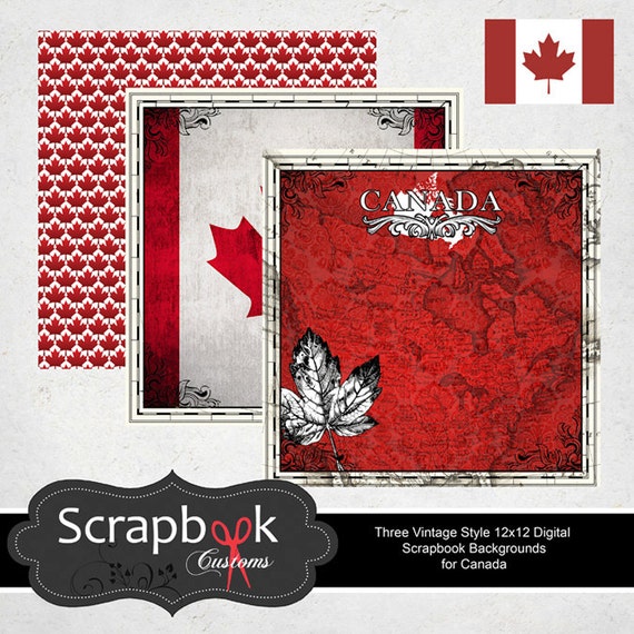 Canada Digital Scrapbooking. Instant Download.
