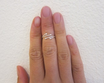 Adjustable Sterling Silver Toe Ring, Also Midi Ring, knuckle Ring.