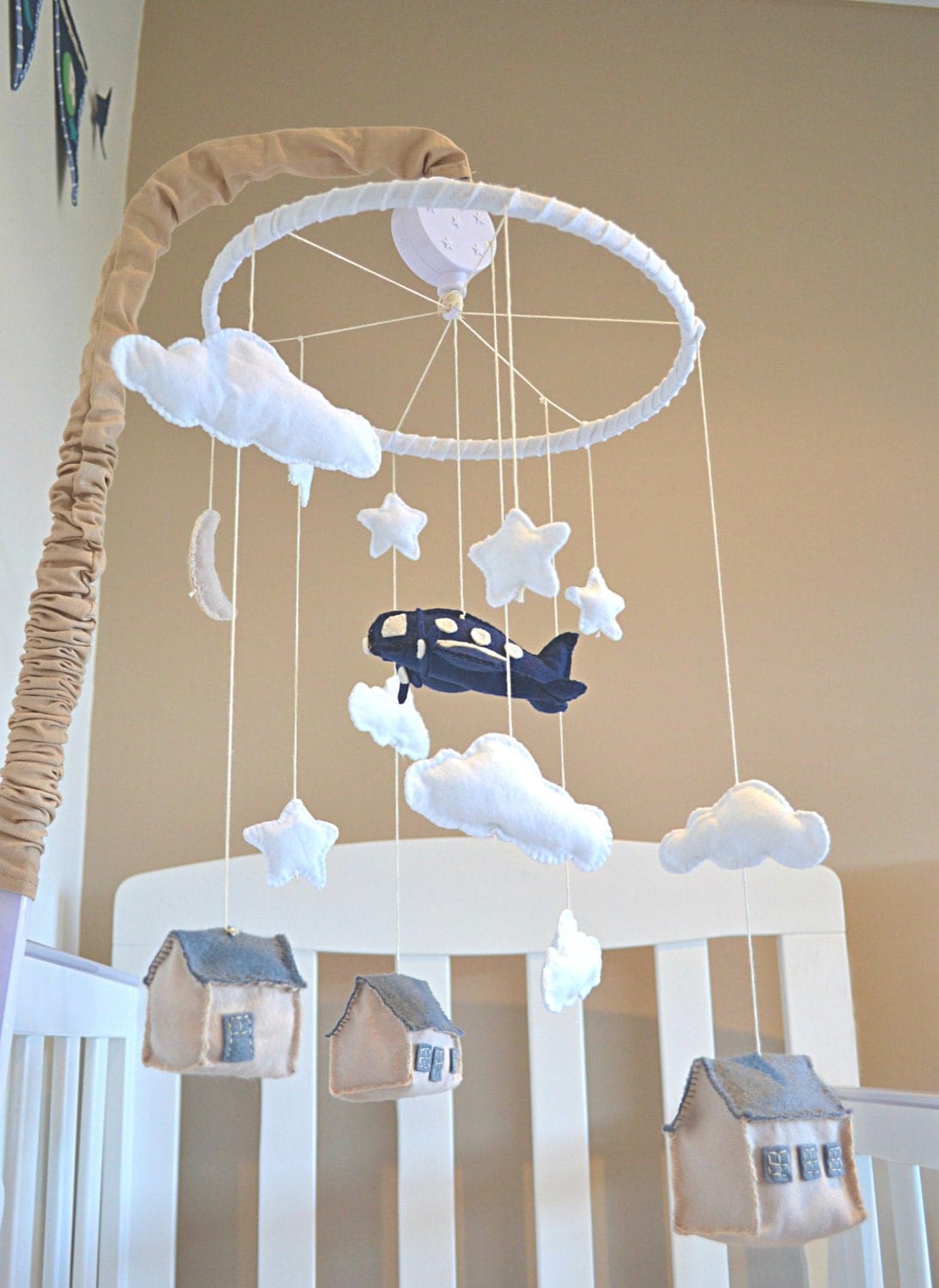 Baby Crib Mobile Nursery Mobile Baby Mobile by LolasCottonHouse