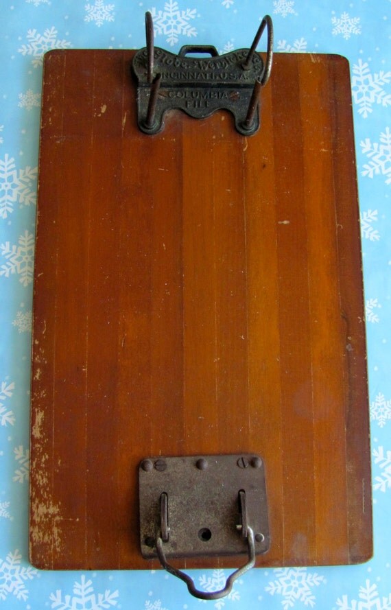 1910s Antique GlobeWernicke Columbia Clipboard by TrulyMeVintage